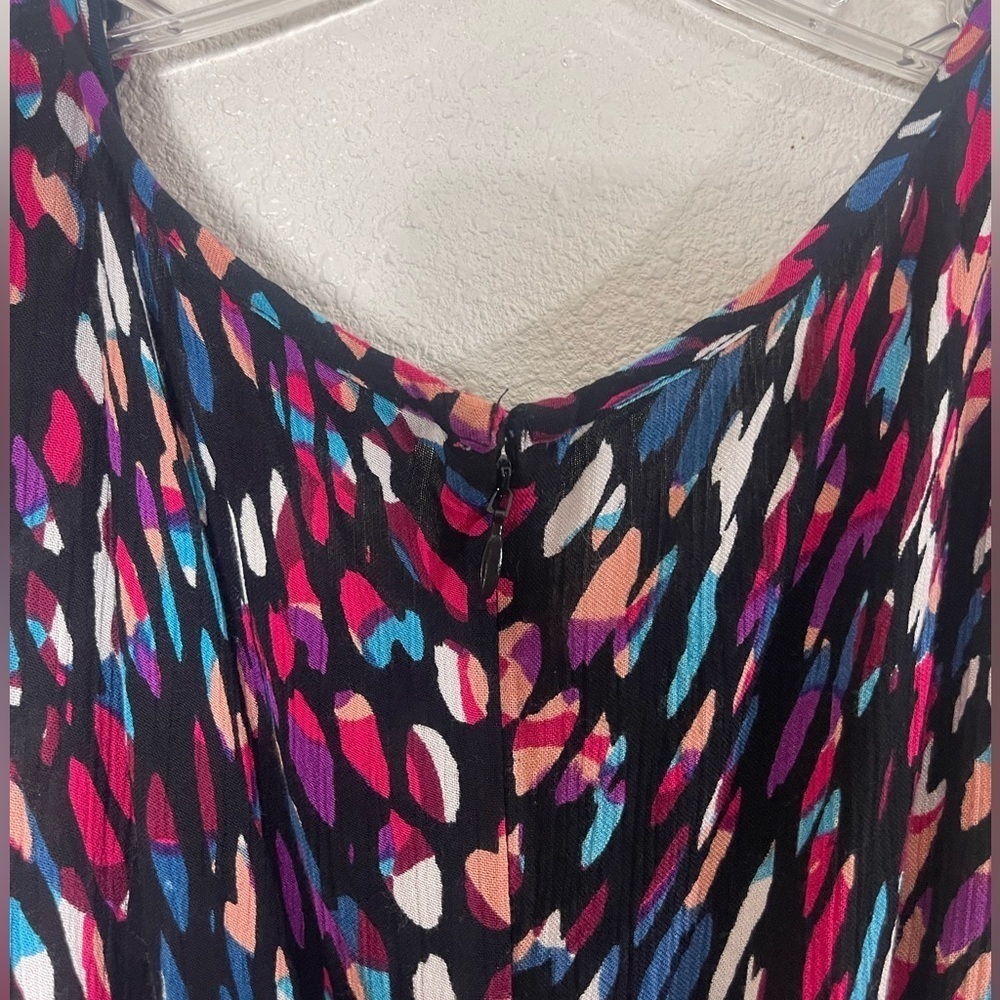 Roaman’s colorful crepe  jumper. Size 18W GUC - Picture 11 of 12
